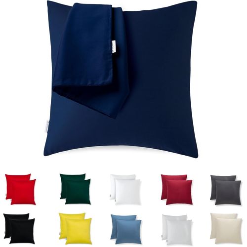 Cauc-Housse Coussin 40x40 Microfibre Premium Lot De 2 Taie D'oreiller Pour Coussins Canap¿¿/Lit Tissu Super Doux Resistant Et Lavable Hypoallerg¿¿Nique Anti-Acariens Avec Fermeture ¿¿Clair Invisible