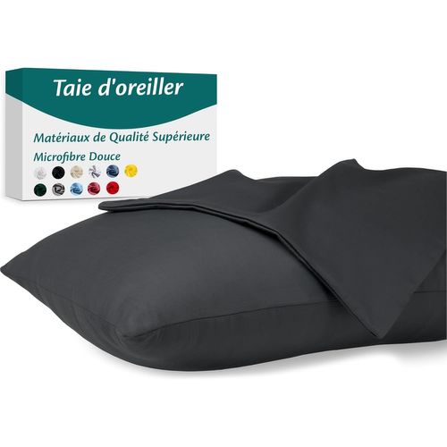 Cauc-Taie D'oreiller 40x60 Microfibre Premium Lot De 2 Housse Coussin Pour Coussins Canapé/Lit Tissu Super Doux Resistant Et Lavable Hypoallergénique Anti-Acariens Avec Fermeture Éclair Invisible