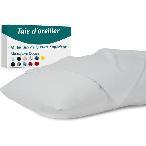 Cauc-Taie D'oreiller 40x80 Microfibre Premium Lot De 2 Housse Coussin Pour Coussins Canapé/Lit Tissu Super Doux Resistant Et Lavable Hypoallergénique Anti-Acariens Avec Fermeture Éclair Invisible
