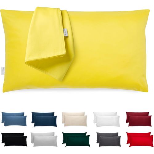 Cauc-Taie D'oreiller 40x60 Microfibre Premium Lot De 2 Housse Coussin Pour Coussins Canapé/Lit Tissu Super Doux Resistant Et Lavable Hypoallergénique Anti-Acariens Avec Fermeture Éclair Invisible