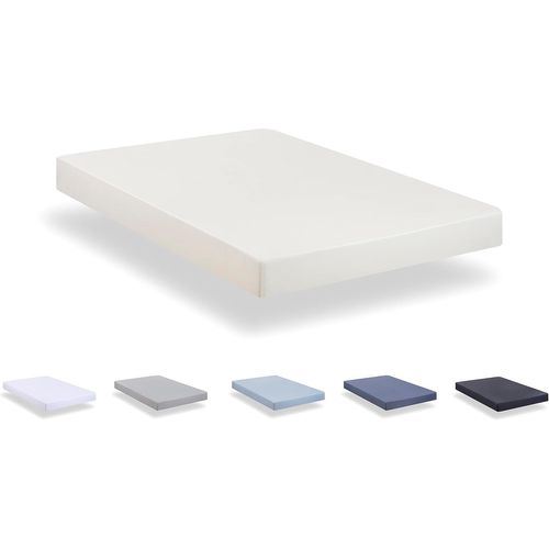Tianyi-- Drap Housse Réglable En Microfibre Brossé Extra Doux. Lit 150 X 190/200 Cm, Beige