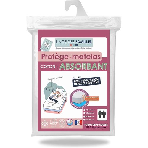 TRAHOO-- Protège Matelas 140x190 cm - 100% Coton - Alèse Molleton Absorbante Respirante - Label Oeko-TEX® Standard 100 - Made in Europe - Élastique Tout Autour