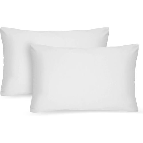 Tianyi-Taies Oreiller 50 X 80 Cm Lot De 2, Taies D'oreiller En Microfibre Brossée, Housse Coussin Douce Et Brossée Pour Coussins Canapé/Lit, Avec Fermeture Éclair Dissimulée, Blanc