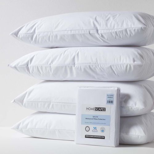 Trahoo-Protège-Oreiller Imperméable 40x80 Cm, Sous Taie D`Oreiller, Lot De 4 Alèses