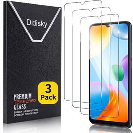 Khkui-Lot De 3 Protecteur Verre Trempé Pour Xiaomi Redmi 10c, Film Protection Écran, Dureté 9h, Pas De Bulles, Haute Définition