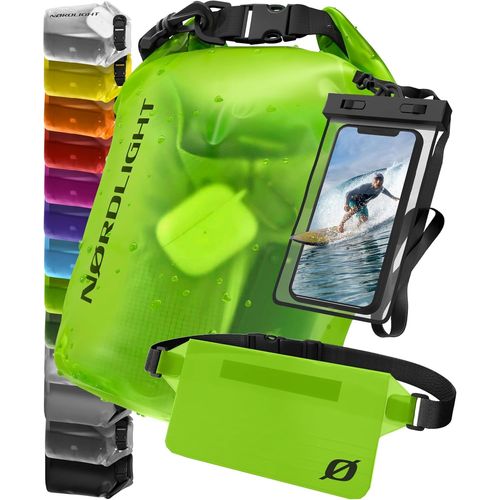 KHKUI-Sac Étanche Dry Bag et Pochette Étanche - 2L, 5L, 10L, 15L, 20L, 30L Sac à Dos Étanche avec Fermeture Roll-Top et Bandoulière, avec Housse de Téléphone Étanche et Sac Banane