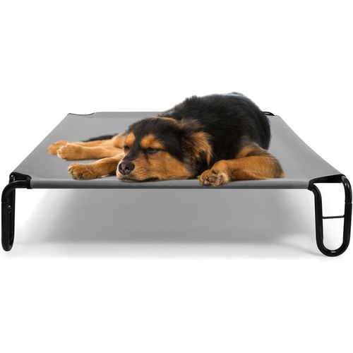 Khkui-Lit Surélevé Pour Chiens, 88,9 X 71,1 X 20,3 Cm (S, Gris)