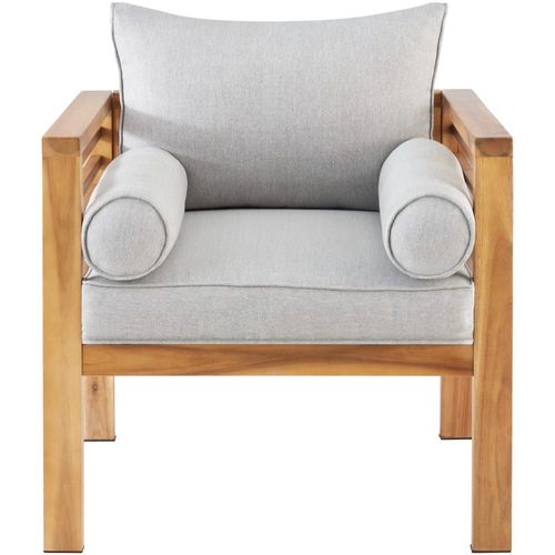 Fauteuil De Jardin Avec Structure En Bois Capacité 120 Kg Marron