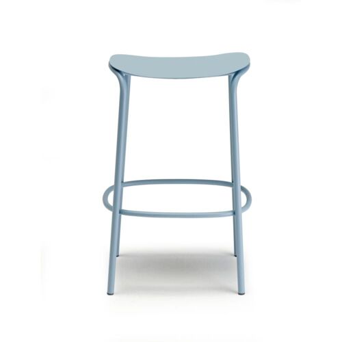 Tabouret design en métal bleu