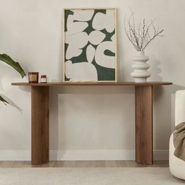 Console Ovale 150 Cm Design - Décor Noyer Clair