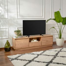 Meuble Tv 160 Cm 3 Portes 1 Niche - Décor Pin