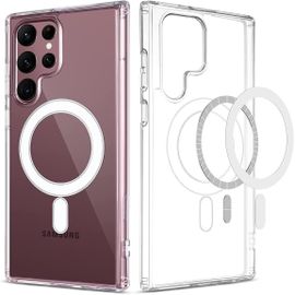 Coque Silicone Transparente Compatible Magsafe Pour Samsung Galaxy S22 Ultra Little Boutik®