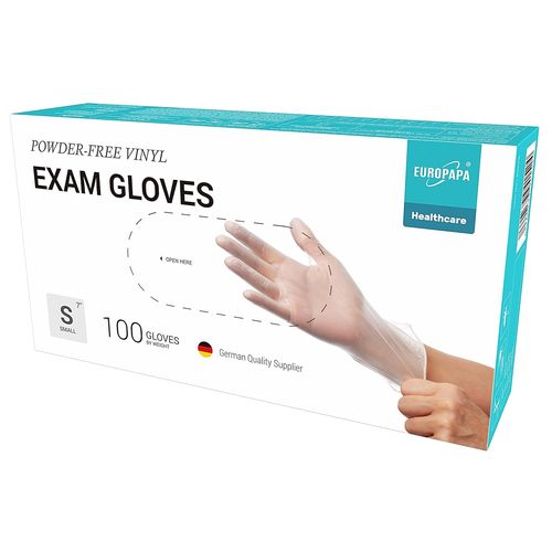 Lot De 100 Gants Jetables En Vinyle Sans Latex Et Non Poudrés-Taille S,M,L Et Xl (Transparent,S)