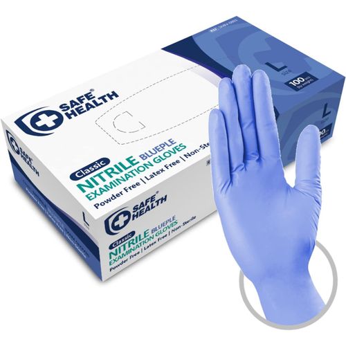 Gants Jetables D'examen En Nitrile Bleu-Taille S M L Xl,Sans Poudre Sans Latex-Hypoallergéniques,Soins Médicaux-Aliments,3,5 Mil.[H125]