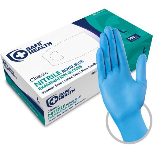 Kalanka-Gants Jetables D'examen En Nitrile Bleu-Taille S M L Xl, Sans Poudre Sans Latex-Hypoallergéniques, Soins Médicaux-Aliments, 3,5 Mil