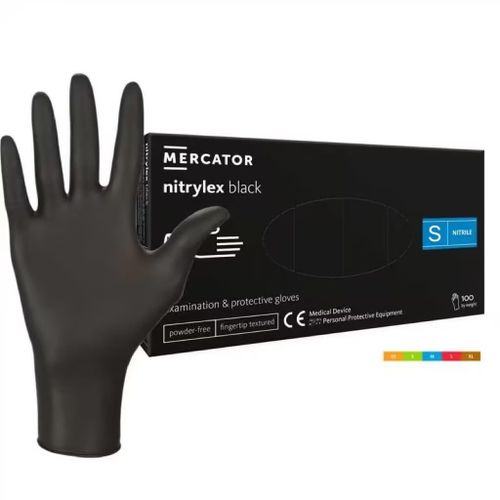Lot De 100 Gants Jetables En Nitrile Sans Poudre-Sans Latex-Résistants À La Déchirure-Pour La Cuisine,Le Nettoyage,Le Tatouage Et Le Soin Des Ongles-Noir