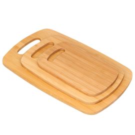 Ensemble De 3 Planches À Découper En Bambou Ultra Durable Écologiques Cheffinger Marron Clair