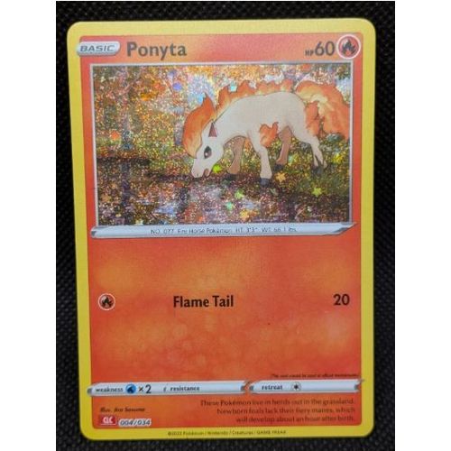 Pokémon Ponyta Holo Clc 004 / 034 Classic