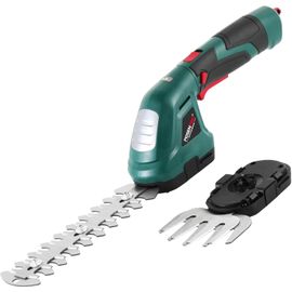SUBZONAL-Cisaille Sculpte-Haie et Taille-Herbes sans Fil 7,2V, 2 en 1 Taille Haie Batterie Electrique Cisaille à Gazon avec 2 Lames, Poignée rotative à 180°, pour Coupe, Elagage