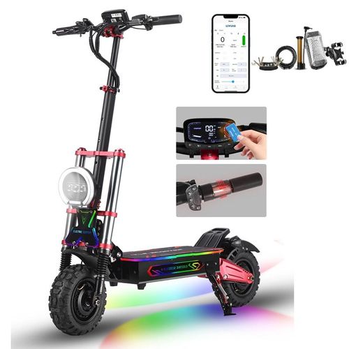 Trottinette Électrique Pliable Boyueda S5 - Double Moteurs 6000w （3000w+3000w）- Vitesse 85km/H - Batterie 60v 38ah - Autonomie