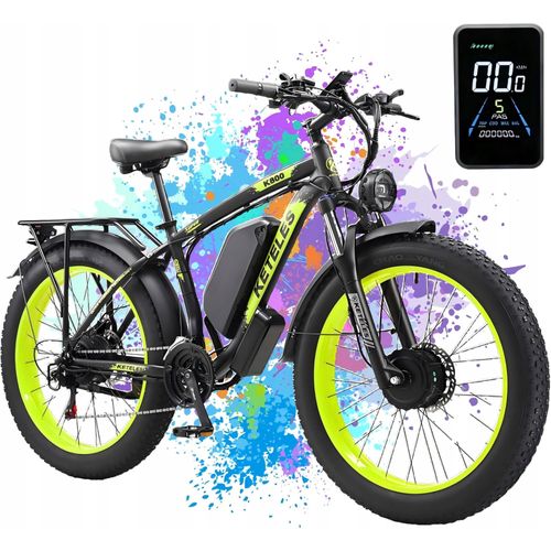 Velo Électrique Keteles K800 Moteur 2000w (2*1000w）- Batterie 48v 23ah - Autonomie 100km Avec Pneus 20"*4.0 Vtt Homme