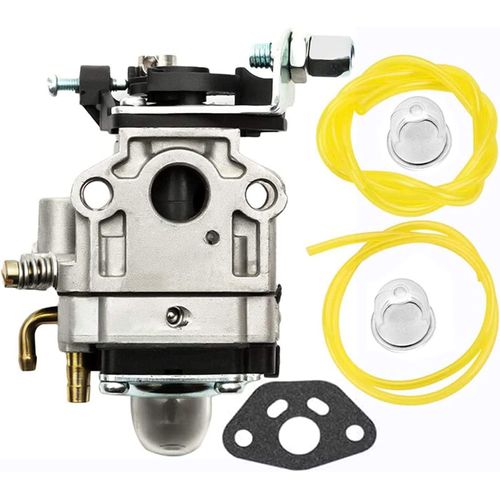 SUBZONAL-Carburateur Remplacement de Tondeuse Haie pour Débroussailleuse 22cc 26cc 33cc 34cc 36cc, 11mm Carburateur Carb Moteur pour débroussailleuse Kit avec joint, tuyau