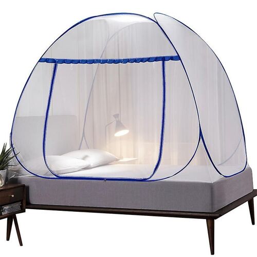 Moustiquaire pop-up haut de gamme pour lit double ¿ Portable, durable, avec double fermeture éclair pour les voyages et le camping