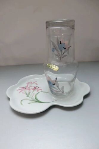 Service De Nuit Carafe, Verre Et Plateau Porcelaine
