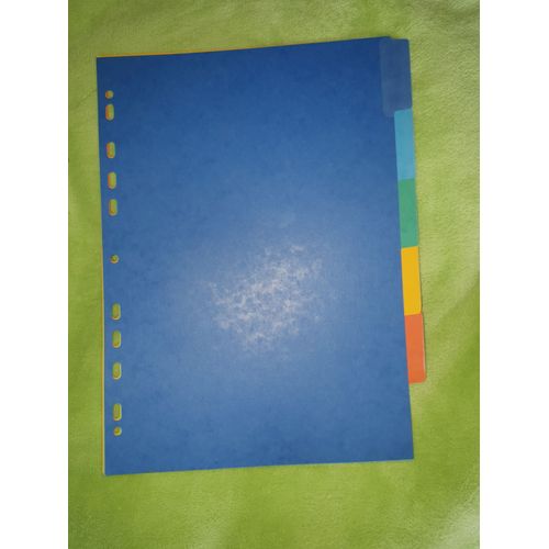 Lot 5 Intercalaires Onglets Plastifiés