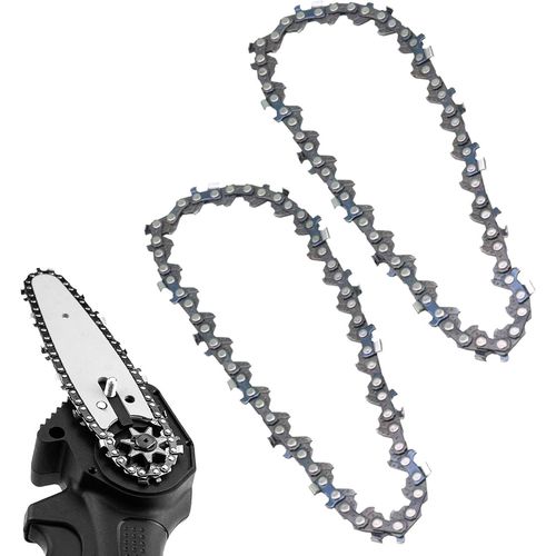 ASFASFq-Mivanta 2 pièces Chaine Tronconneuse, Chaînes De Remplacement Pour 6 Pouces Mini Tronçonneuse Electrique, Chaine Tronconneuse 37 Maillons D'Entraînement, Pas De 1/4"", Coupe Effective 15cm