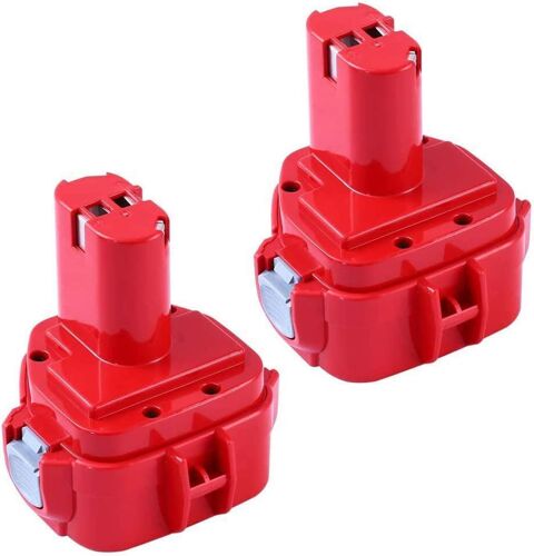 MEVRONISSHOP-2X 3.6Ah pour Makita 12V Batterie de Remplacement Ni-MH 1222 PA12 1220 1233S 1233SA 1233SB 1233 1234 1235 1235B 1235F 192696-2 192698-2 192698-A 193138-9 193157-5 ML120