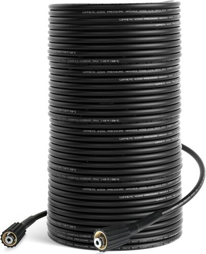 MEVRONISSHOP-Tuyau d'extension pour Nettoyeur Haute Pression,3200 PSI 30M Tuyaux de Remplacement pour nettoyeur haute pression Kit De Flexible Nettoyage avec Standard M22-14 Femelle Connexion