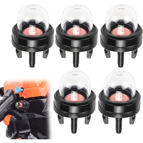 ASFASFq-5 Pièces Ampoule Amorçage D'essence, Ampoule de Carburant Pompe, Tasse D'huile de Carburateur Capsule D'allumage Pompe à Carburant pour Tondeuse Débroussailleuse Scie à Essence Tronçonneuse