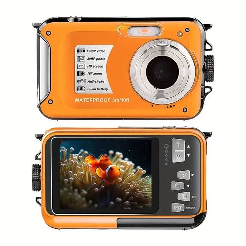 Appareil Photo Numérique 30MP HD 1080P Étanche 3m - Zoom 16x & Écran LCD