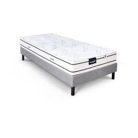 DUNLOPILLO ROMARIN ENSEMBLE 90 X 190 - MATELAS + SOMMIER CLAIR - EP 20 CM - RESSORTS ENSACHÉS - LATTES PASSIVES - FABRIQUÉ EN