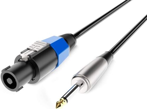 Power Amp Cable Speakon a Jack Mono 1,5 metros Cable Altavoz Potencia