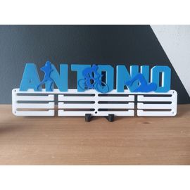 🏅 Porte-médailles triathlon personnalisé – Support médailles sportif – Cadeau original athlète