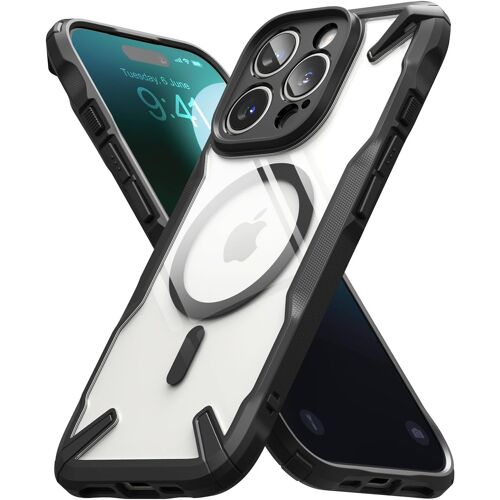 Coque Compatible avec iPhone 16 Pro [Fusion-X Magnetic] Magnétique Antichoc Protection Militaire Défense Résistant aux Rayures Rigide Back TPU Bumper Étui iPhone 16 Pro Case Accessoires