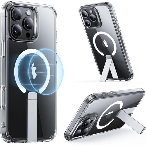 KALANKA-Coque pour iPhone 16 Pro Max à Béquille, Commande de l¿Appareil Photo, Compatible avec MagSafe, Coque Magnétique pour iPhone 16 Pro Max, Protection de Qualité Militaire, Transparente