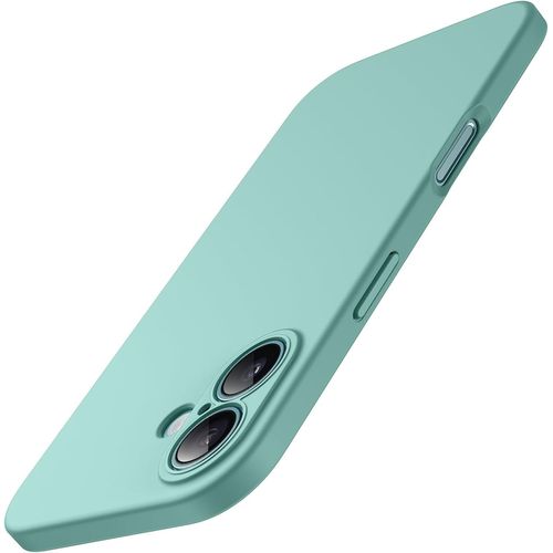 Étui Ultra-Fin Pour Iphone 16 (6,1 Pouces) - Coque Tpu Souple Sarcelle, Finition Mate Anti-Empreintes, Protection Renforcée De L'objectif Photo, Bords Surélevés, Compatible Recharge Sans Fil