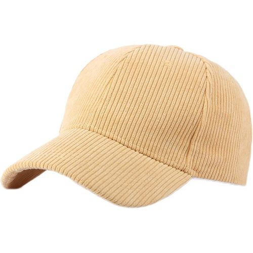 Tea-Casquette De Baseball Classique Unisexe, Chapeau En Velours Côtelé Réglable Avec Bord Incurvé, Pour Sport De Plein Air, Jaune