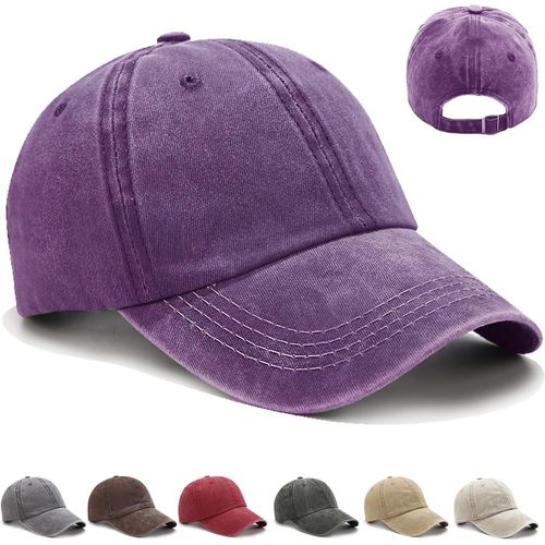 Asfasfq-Casquette De Baseball, Coton Anti-Soleil Baseball Cap, Hommes Femmes Casquette Réglable 100% Coton, Plein Air Loisirs Basecap Casquette De Baseball, Sport Extérieur Sunhat Chapeau (54 58)