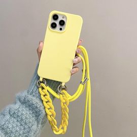 Coque Pour Iphone 11 Pro Max Avec Cordon Collier Pour Étui Colliers De Cellulaire Corde Coque Avec Bracelet Lanyard Antichoc En Souple Tpu Bumper Coque Pour Iphone 11 Pro Max, Jaun[Hou993999]