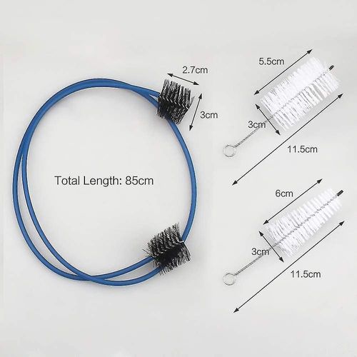 Kit De Nettoyage Pour Trompette (2 Pièces) - Ensemble De Brosses Pour Instruments En Laiton Pour L'entretien Des Embouchures, Des Pistons Et Des Tubes - 6 Brosses Incluses