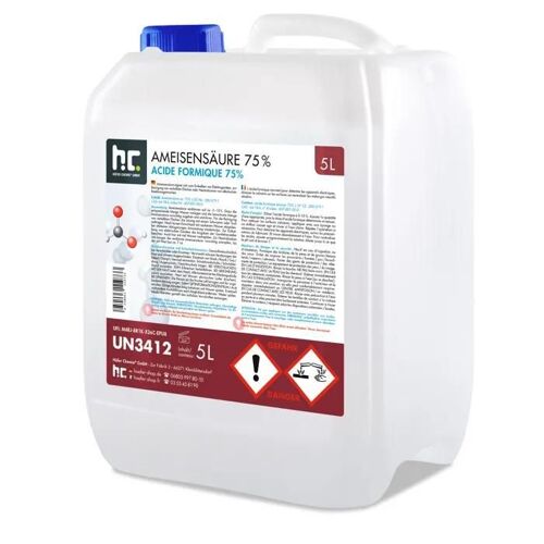 Höfer Chemie® Acide Formique 75% - Qualité Technique - Bidons de 4 x 5 L pour Nettoyage et Détartrage
