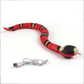 Serpent En Caoutchouc De Capteur Électrique 39 * 4 * 3 Cm (Rouge), Délicat Et Effrayant, Détection Intelligente Pour Éviter Le Serpent De Corail