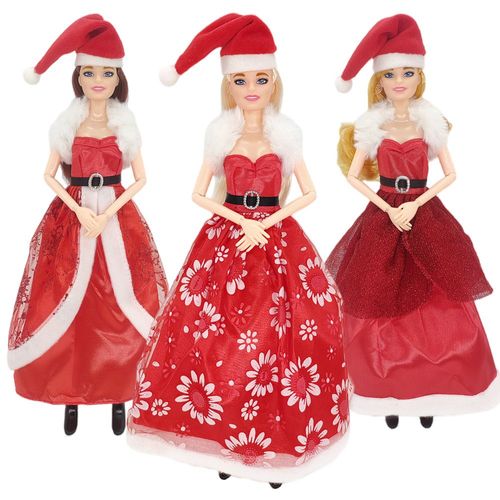 Ensemble de chapeaux de Père Noël de 11 pouces pour poupée Barbie princesse