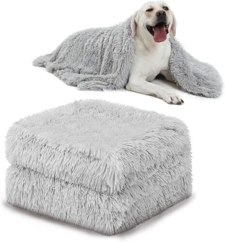 1 Pc Xl Couvertures Pour Chiens En Peluche Moelleux Polaire Doux Snuggle Couverture En Peluche Fausse Fourrure Chaud Chien Tapis Lavable Chiot Canapé Canapé Lit Couverture Pad Chien Donut Pour Chiens