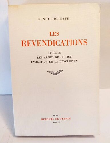 Henri Pichette. 10 Illustrations : Les Revendications 1958, Clavé, Picasso Etc.