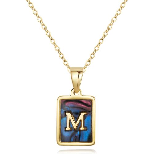 Kal-Collier Prenom Homme Chaîne Cubaine Chaine Or Homme Pendentif Lettre Acier Inoxydable Cadeau Anniversaire Homme Bijoux Homme